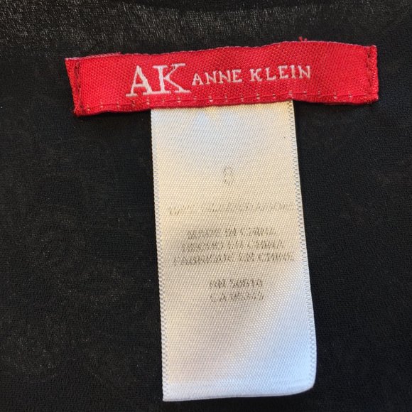 Anne Klein Silk Navy and White Floral Dress Size 8 - Picture 2 of 6